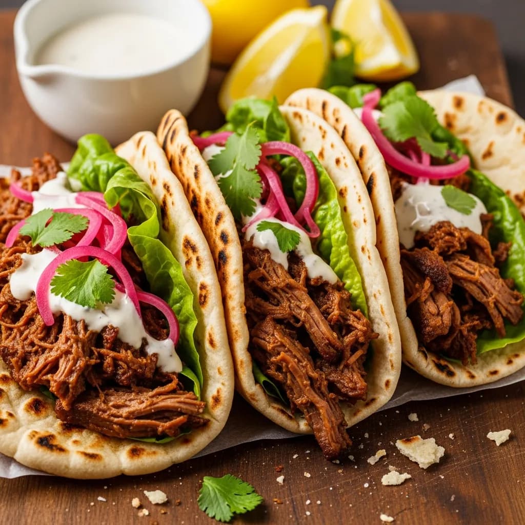 Shawarma chuck roast wrap
