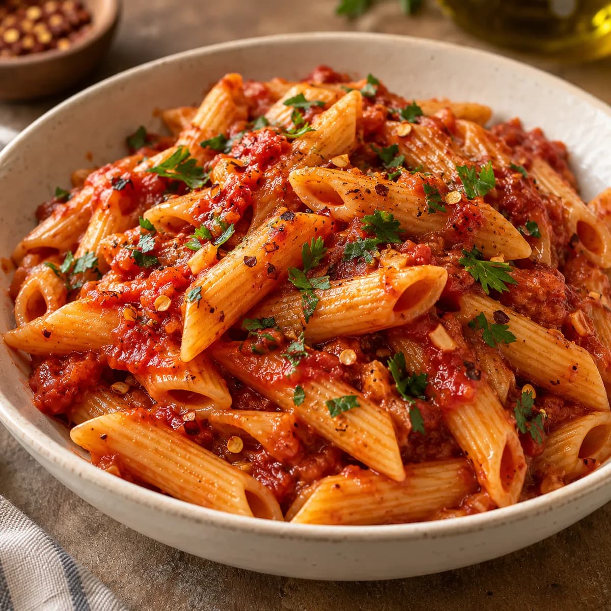 Kryddstark Arrabiata Penne